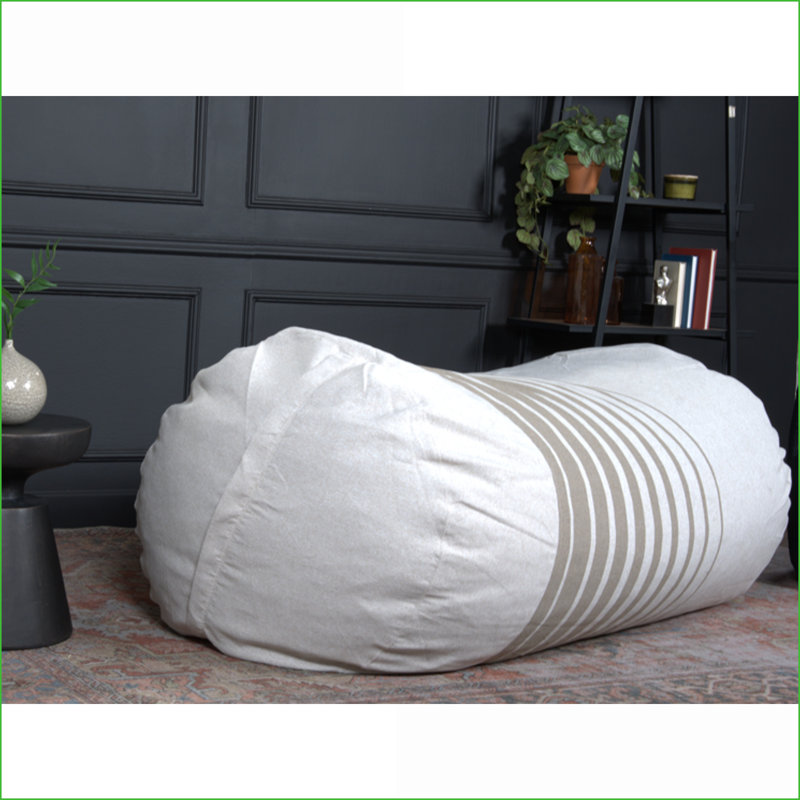 Fauteuil à billes allongé 6,5 pi Zeon - Naturel & amp; Brun clair | Tissu