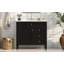Meuble-lavabo de 36 po avec lavabo supérieur, meuble-lavabo moderne avec 2 tiroirs et tiroir escamotable, meuble-lavabo simple