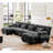 Free Combination Modular Sectional Sofa,U Shaped Couch For Living Room, 4-Seater Comfy Cloud Couch With 2 Ottomans, Chenille-231708666