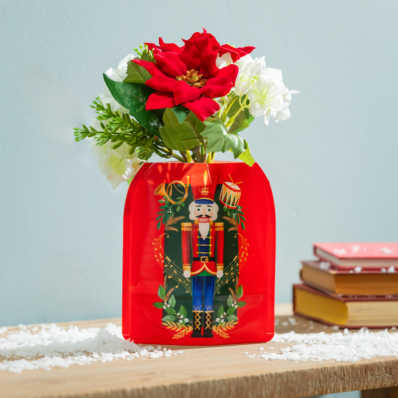 Joyful Traditions LED Table Decor PVC Vase with Floating Flickering Candle