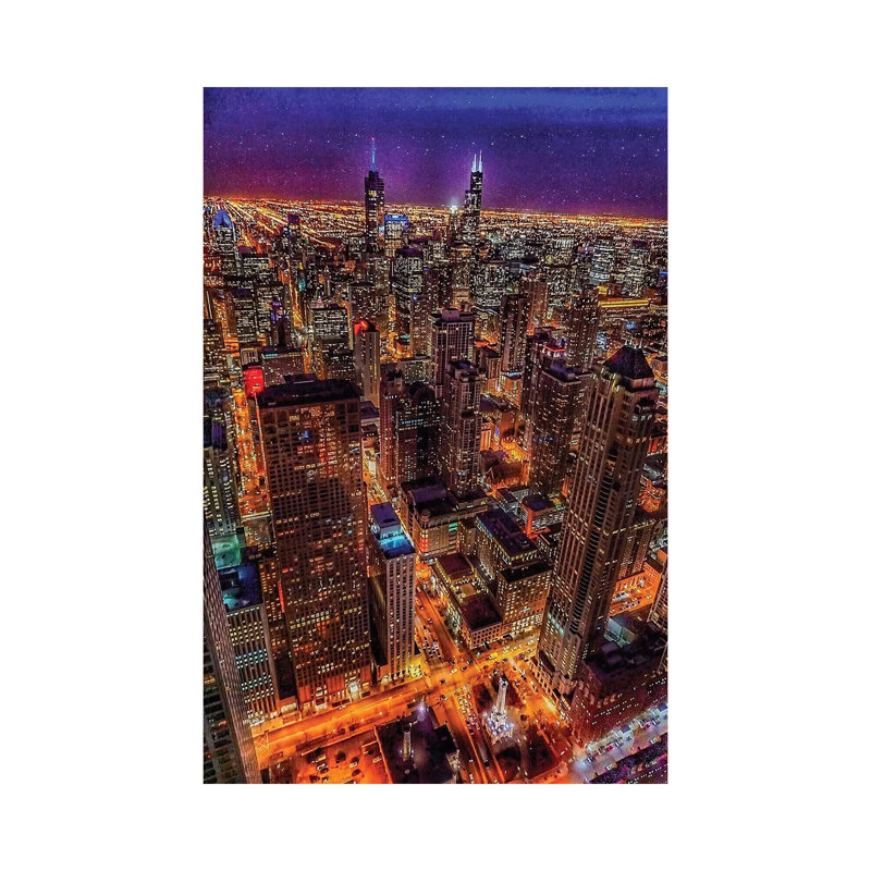 Chicago Flight by Caitlin Vera - Wrapped Canvas Gallery-Wrapped Canvas Giclée, 30.48 cm H x 45.72 cm W