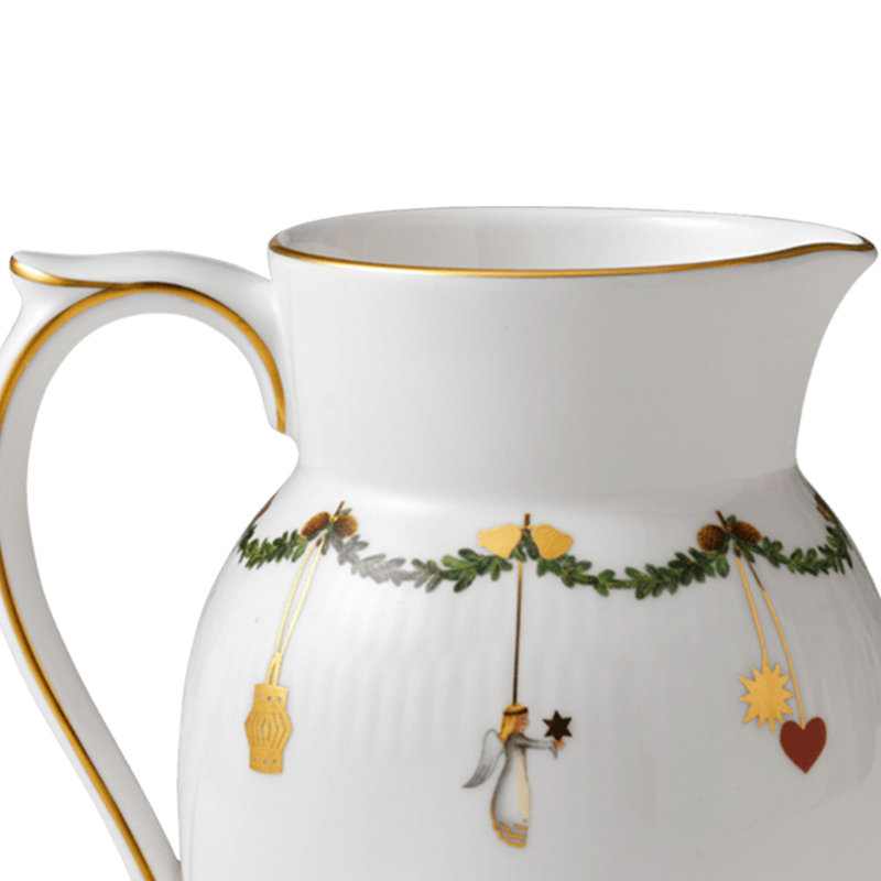 Royal Copenhagen Star Fluted Christmas Jug