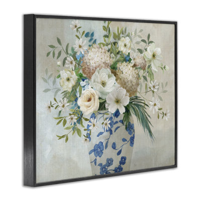 Vase à fleurs classique orné de giclées, design par Nan