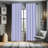 Striped Semi-Sheer Rod Pocket Curtain Panels-45199060
