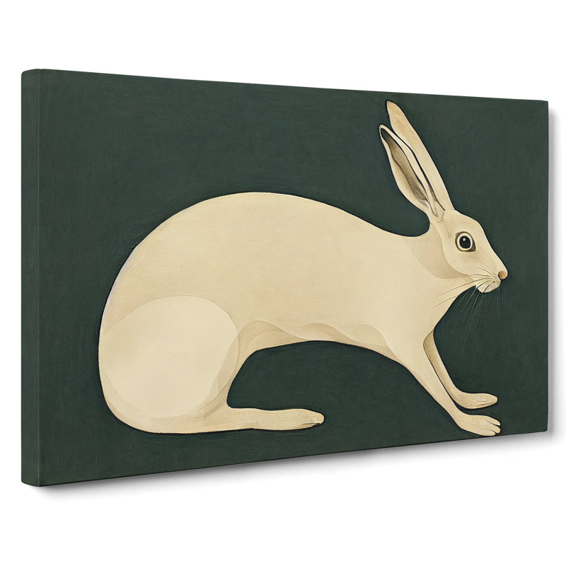 Hare Vintage Art - Wrapped Canvas Print, 35cm H x 50cm W x 3cm D