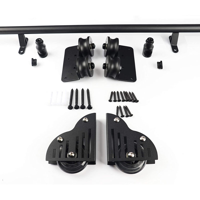 ATT 39"Sliding Ladder Hardware Rolling Library Kit(No Ladder)-Black