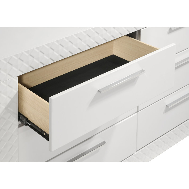 Commode 6 tiroirs Rodrigue, Blanc