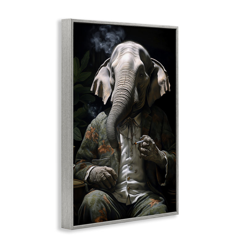 Art éléphant giclée de cigares par r3darch0n, Estampe numérique Farmhouse, H 18 po x l 12 po