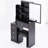 Small Bedroom Vanity With Cushioned Stool, Large Sliding Mirror, Multi-layer Storage, Cabinet For Narrow Spaces Table Seat & Storage Cabinet, , , , Ul Listed-991777676