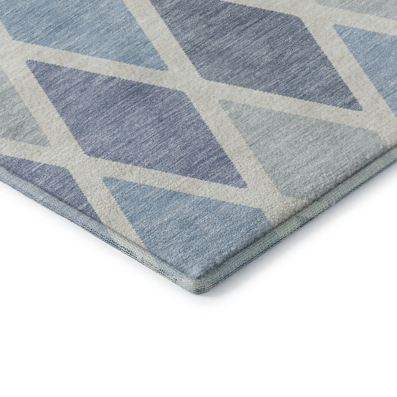 Tapis de qualité supérieure lavable à la machine Prisco Sky, Rectangle 9 pi x 12 pi
