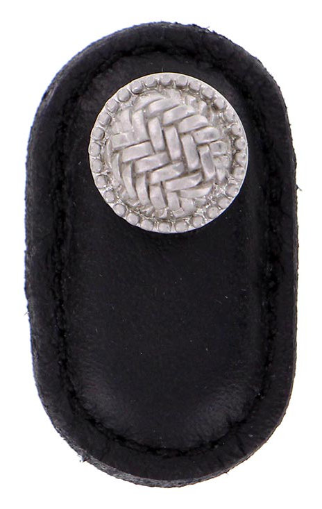 Cestino Novelty Knob, Satin Nickel, Black