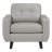 Tiena Leather Sofa & Chair Set, Gray