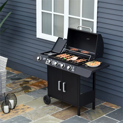 ELEP 5 - Burner Countertop Natural Gas 200 BTU BTU Gas Grill with Cabinet
