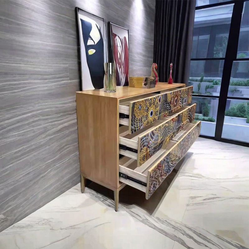Light luxury decor drawer sideboard.