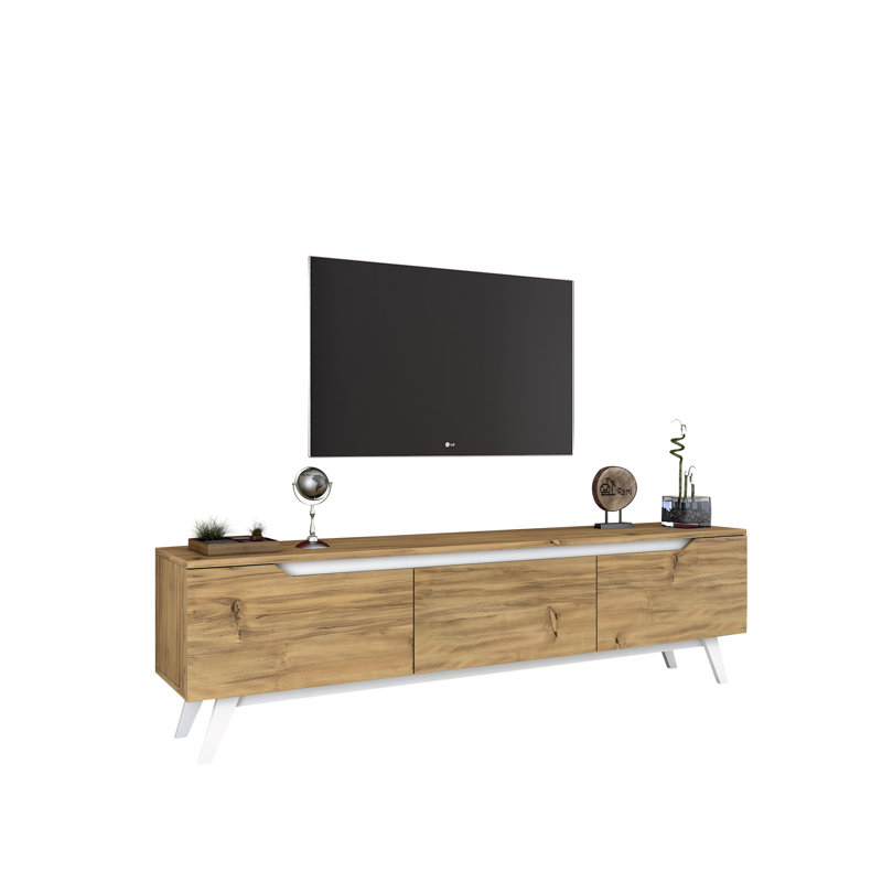 Kyron TV Stand for TVs up to 55", Walnut/Oak