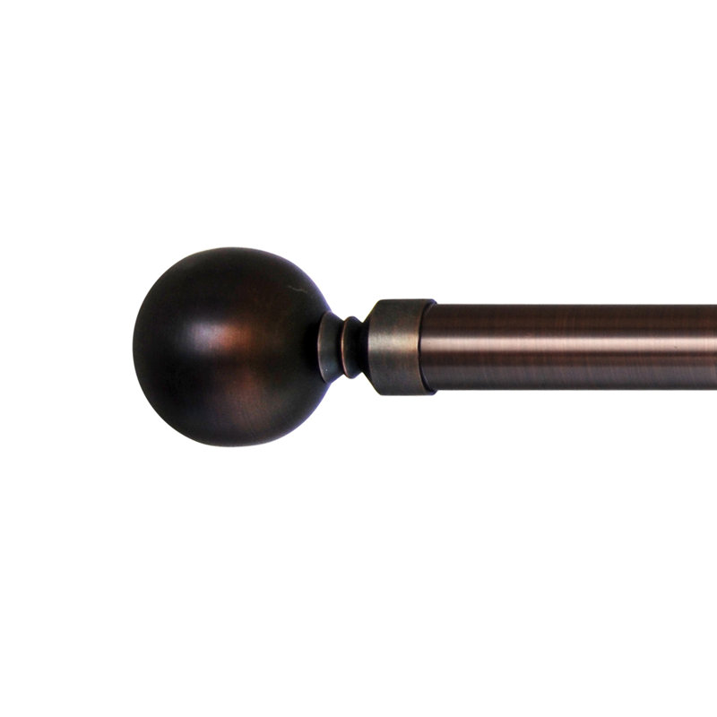 Tringle à rideaux simple, Bronze antique, 86 à 144 po