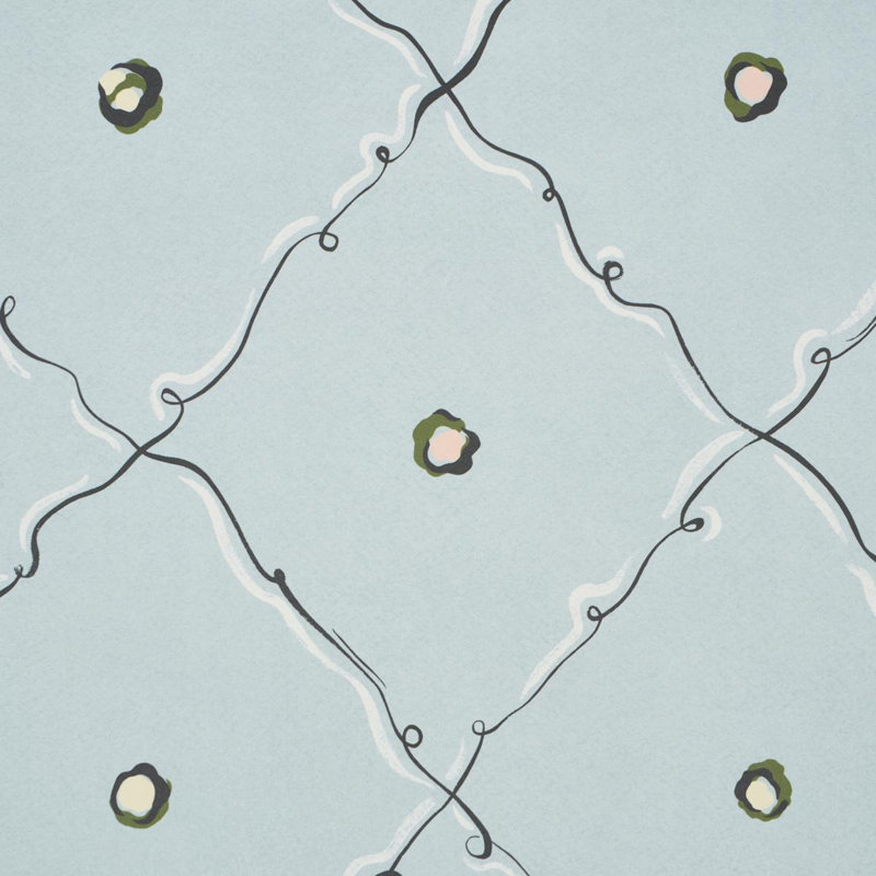 Schumacher X Backdrop Colette Wallpaper, White