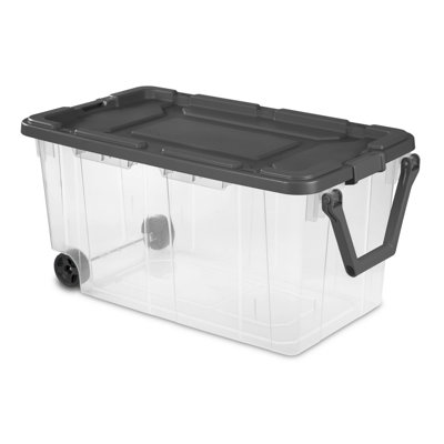 160 Qt. Wheeled Storage Box Plastic