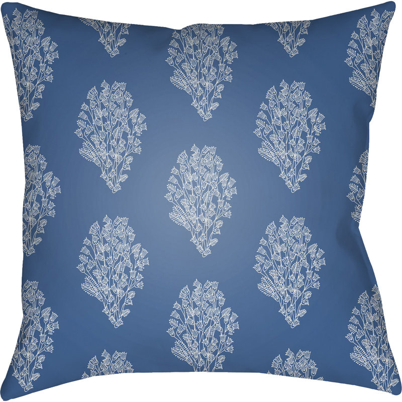 Moody Floral Floral Throw Pillow, 18" x 18", Purple/White