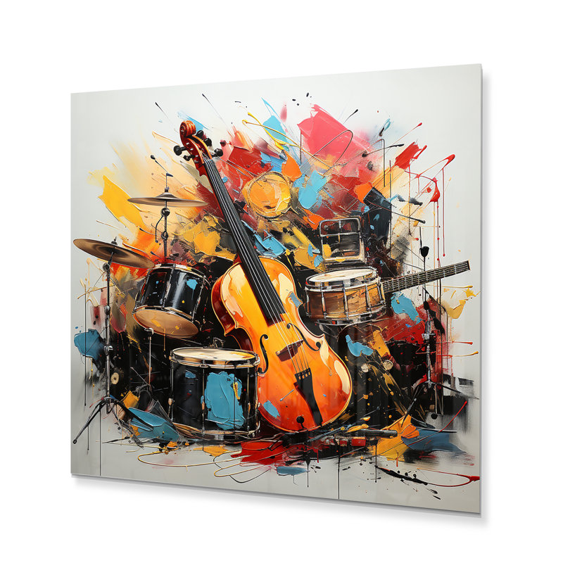 «Music Vibrant Rhythms Bold», reproduction de musique sur métal, H 36 po x l 36 po x P 1 po