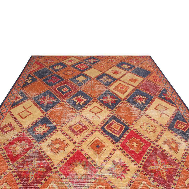 Distressed Homage Hand Knotted Wool Area Rug, Rectangle 8' x 10'