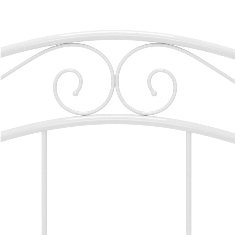 Gapspard UK Single - DE 90 X 190 Cm Metal Bed, White, 120 x 200cm