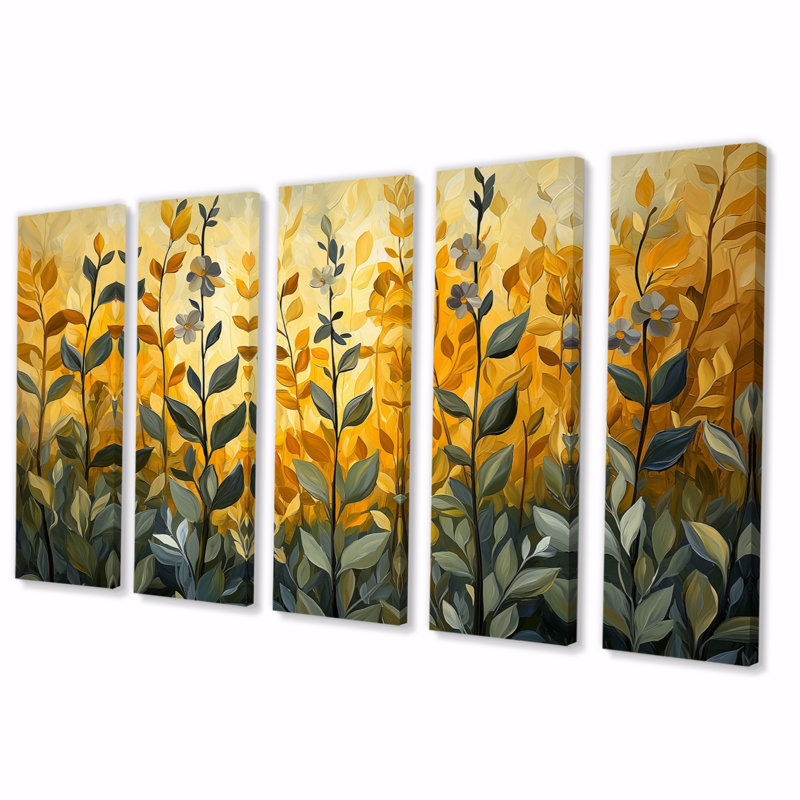 Green Thym Passage II - ensemble d'œuvres d'art sur toile, H 28 po x l 60 po