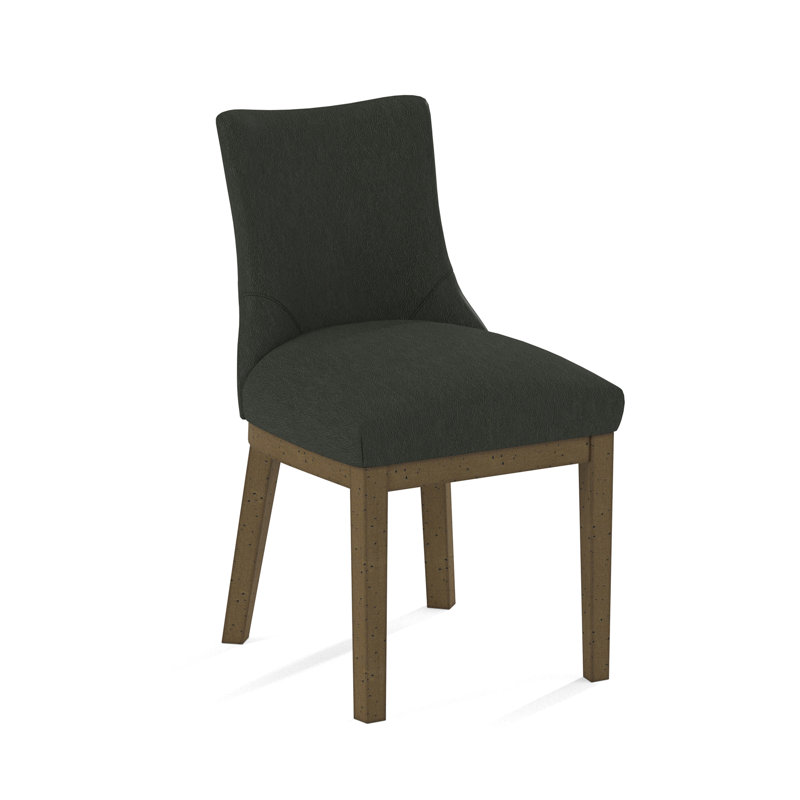 Upholstered Dining Chair, Salvador Asphalt, White