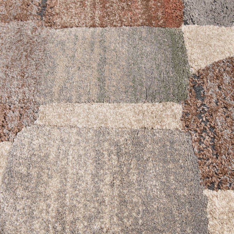 Tapis brun clair Davintinz Hallynnz, Rectangle 5 pi x 7 pi 6 po