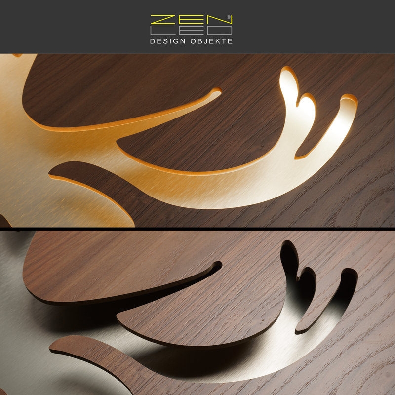 MA01 Rustic Wall Decor, Walnut Brown/Champagne