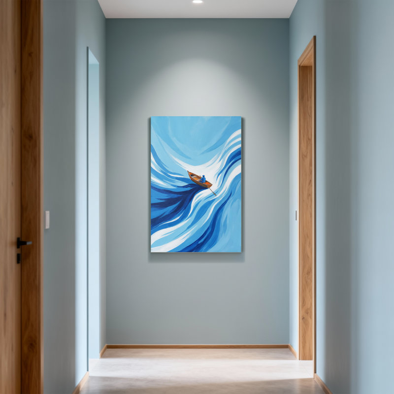 Art sur toile, vagues de l'océan, H 36 po x l 24 po