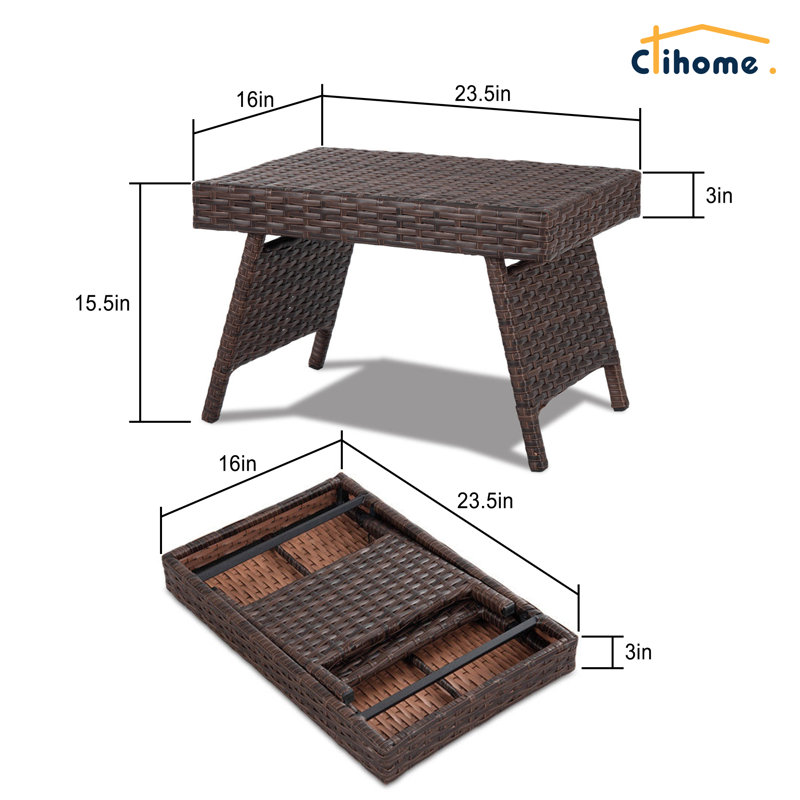 Rectangular Yes Outdoor Coffee Table , 23.5 " W 16 " D