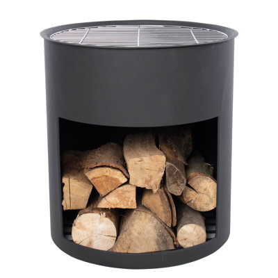 Milshire Cylinder Steel Wood Burning Fire Pit