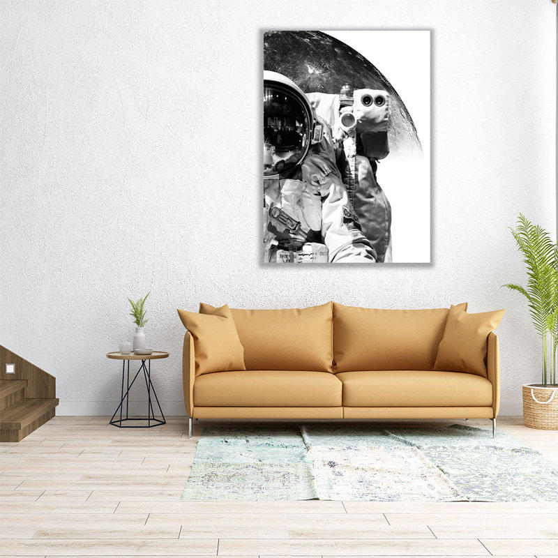 Modern Astronaut No. 1 - reproduction d'art sur toile, H 24 po x l 18 po