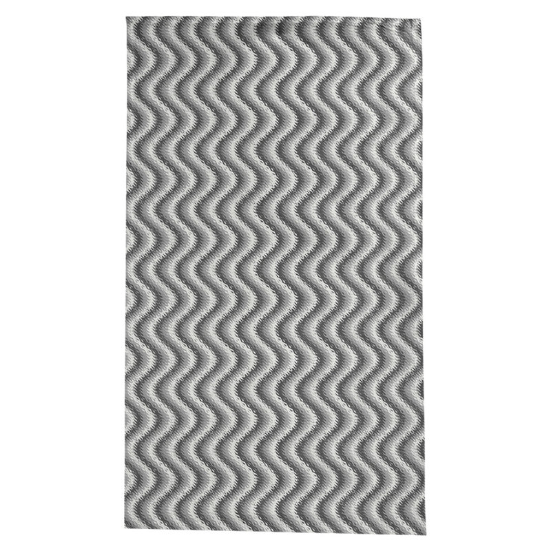 Nappe en coton à chevron 100% avicia, Noir / Blanc