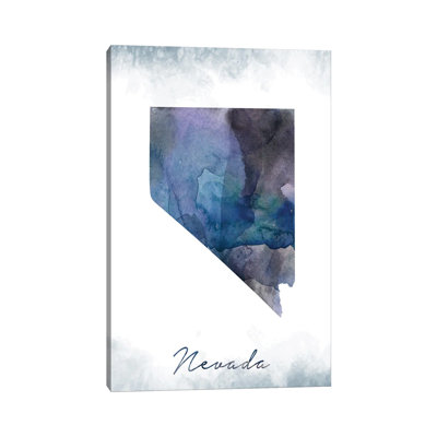 Nevada State Bluish - Wrapped Canvas Painting