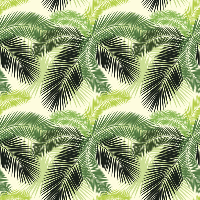 Adelya Palm Leaves Pattern - Wrapped Canvas Print, 122cm H x 122cm W x 3.8cm D