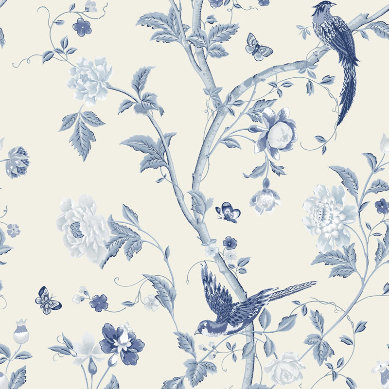 Laura Ashley Summer Palace Wallpaper Roll, Royal Blue