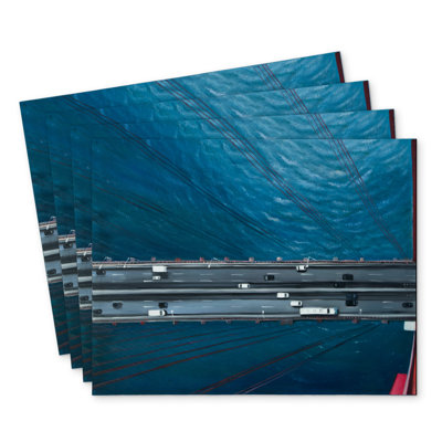 Polyester Placemats Set of 4 | Golden Gate Traffic Design