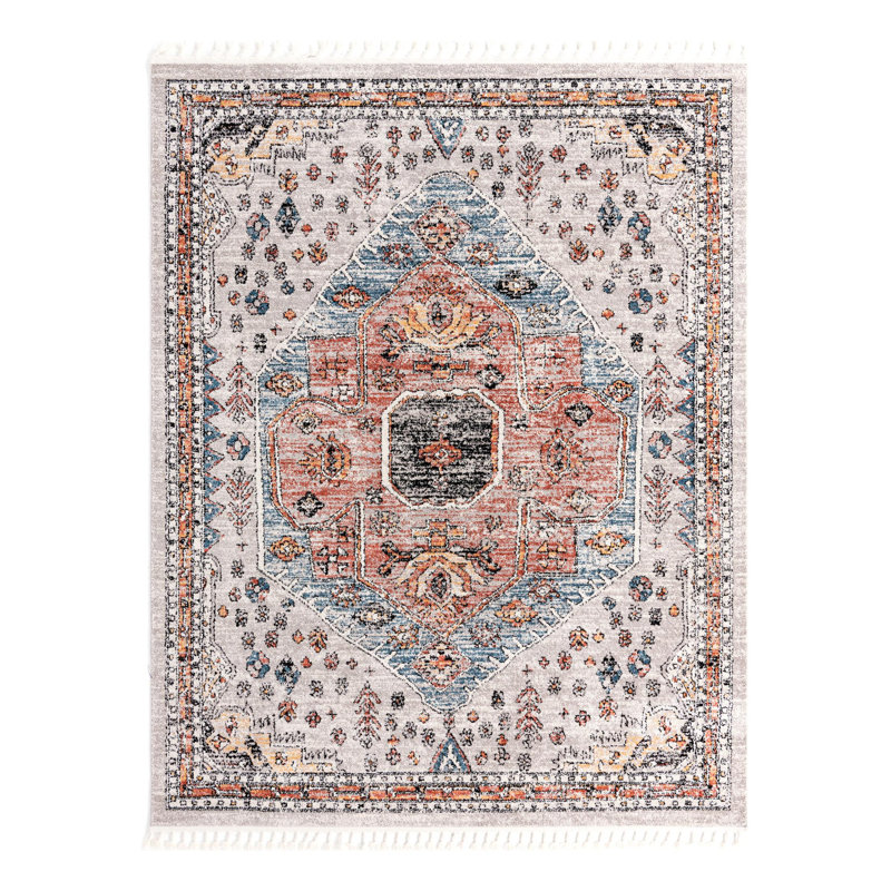Tapis gris Albia, Rectangle 7 pi 10 po x 10 pi