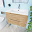 Ensemble de meuble-lavabo mural avec lavabo blanc-627703211