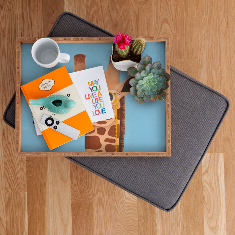 Trinety Wood Tray, 1.75" H x 18" W x 14" D