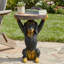 Tabouret de table d'appoint à piédestal 22,17 po H Black Dog