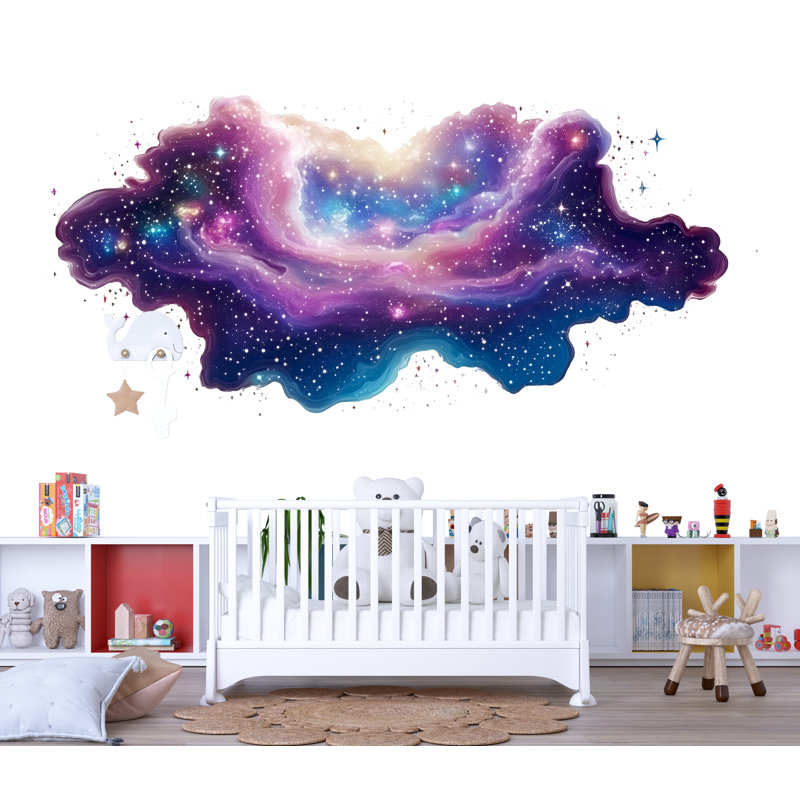 Adhésif décoratif galaxie, espace, chambre de bébé, décoration cosmique pour enfants, 469Mv, H 24 po x l 13 po