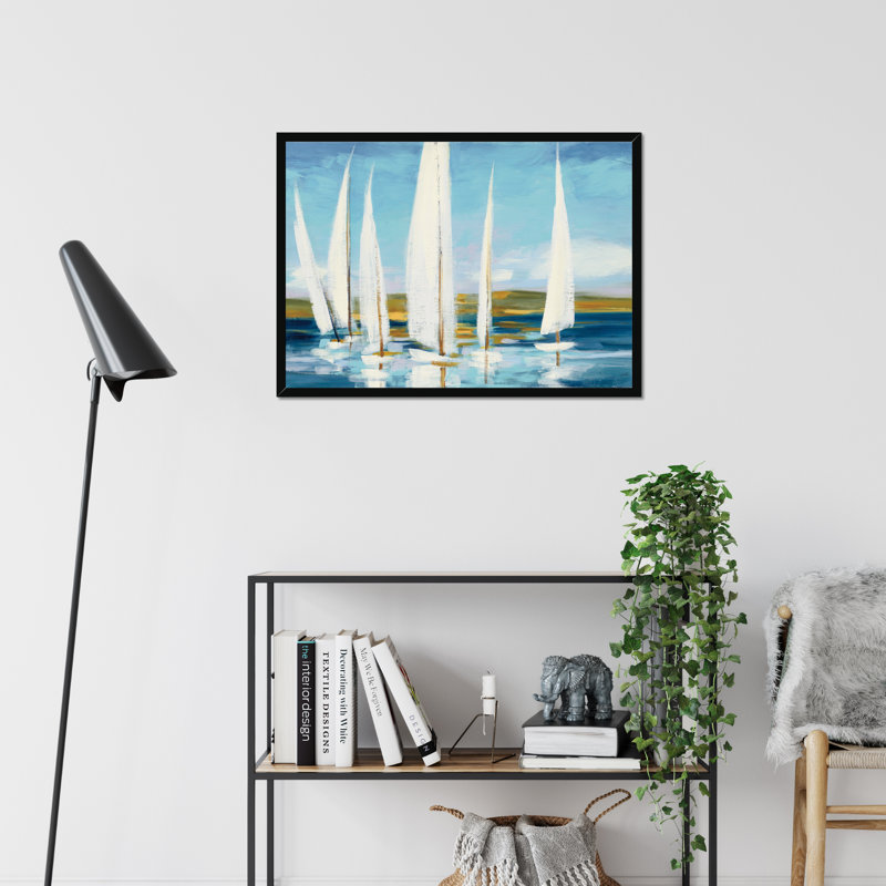 Horizon by Julia Purinton - Painting, Black Framed Paper Print, 34cm H x 50cm W