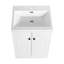 Meuble-lavabo autoportant avec lavabo en résine et 2 portes à fermeture en douceur, meuble-lavabo pour la maison, appartement