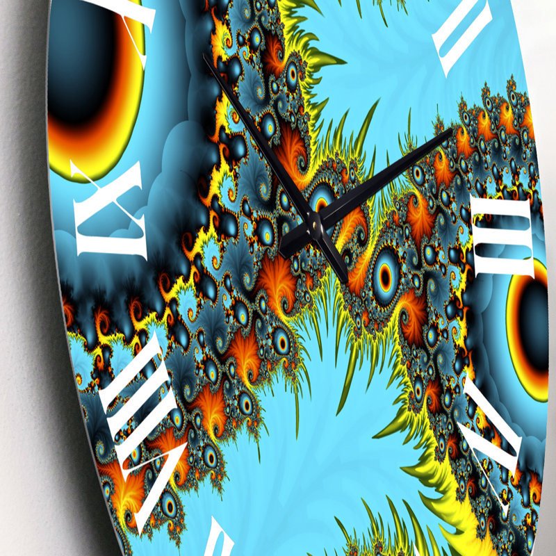 Fractale portail magique IV - horloge murale moderne, Petit