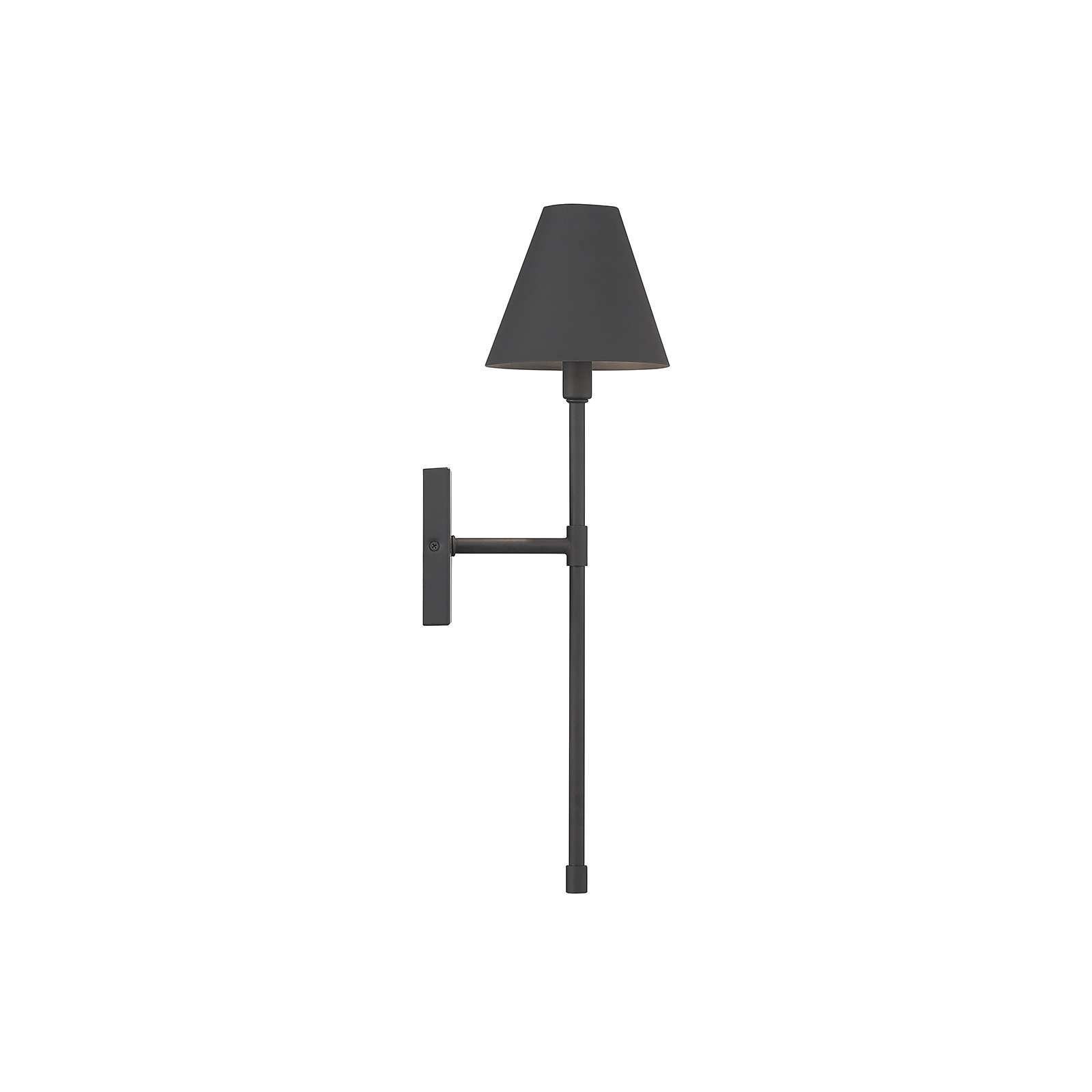 Avonia 1-Light Steel Hardwired Wall Sconce, Matte Black