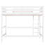 Lit mezzanine simple en bois massif blanc avec, gracieux et sans sommier, capacité de 250 lb en attrait solide, sommier, 6 épaisseurs de matelas-1673288709