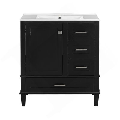 Modern Bathroom Vanity with Sink Combo Set, Featuring Soft Closing Door, Multiple Drawers, and Solid Wood Frame for Enhanced Storage and Style